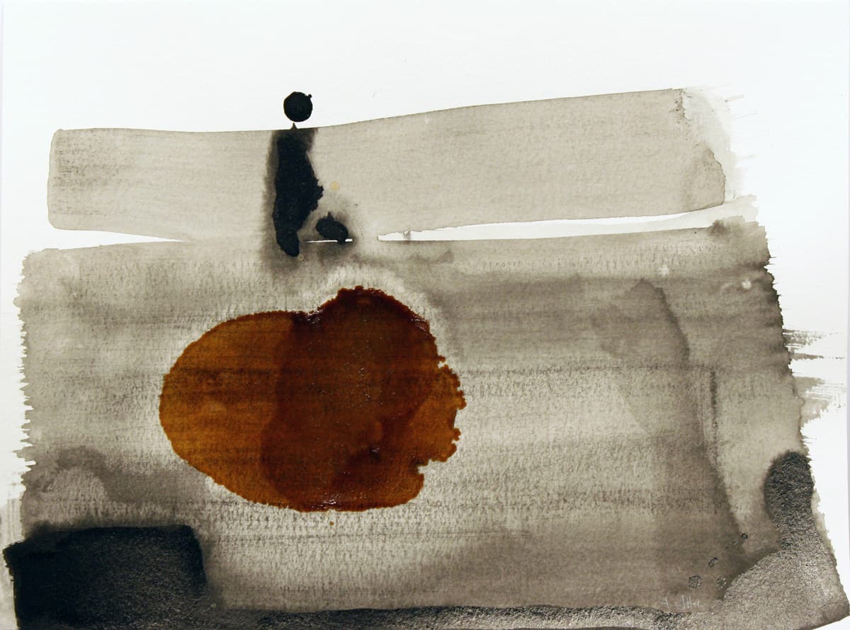 mixed media, abstract, Fez, Morocco, acrylic, earthy, red, ink, paperwork