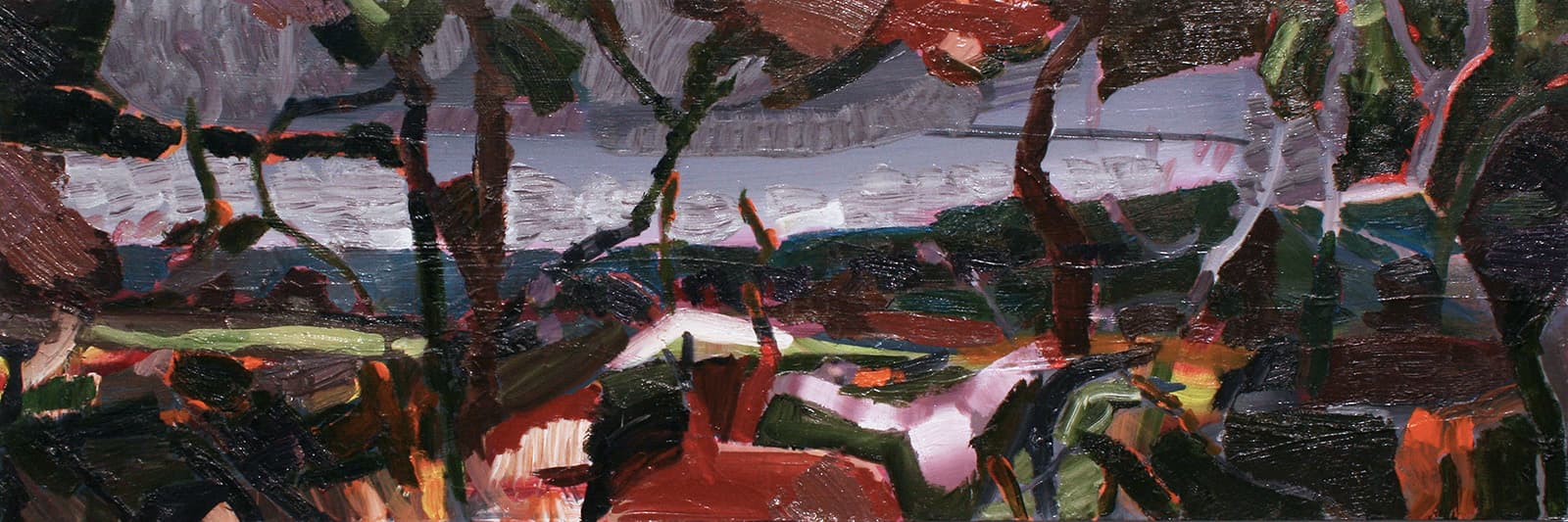 Landscape, abstracted, Ontario artist, bold brush strokes