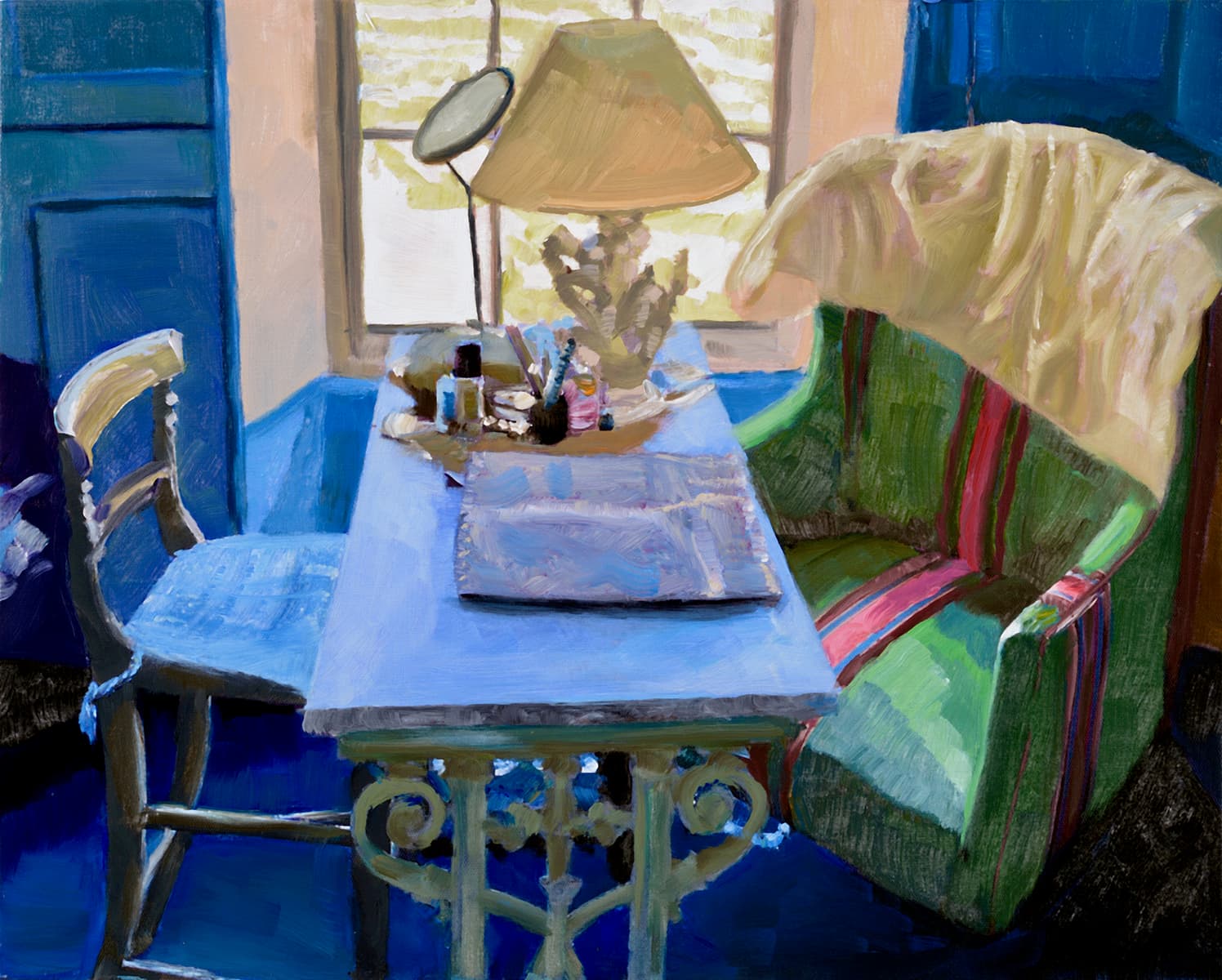 Interior, abstracted, Ontario artist, lamp