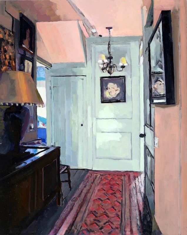 Interior, abstracted, Ontario artist, lamp