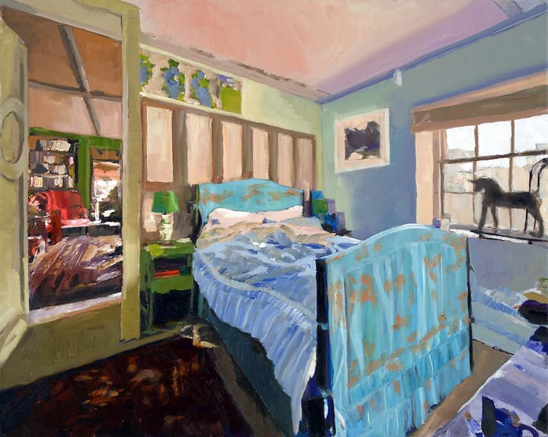 Interior, abstracted, Ontario artist, lamp