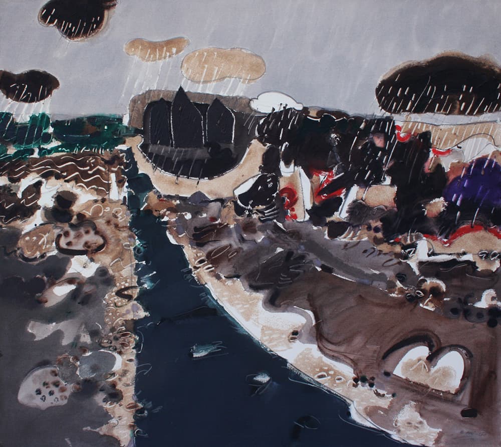 sand, instructor, unique, perspective, rain, landscape, texture, oil painting, Canadian art, Canadian artist, Ontario