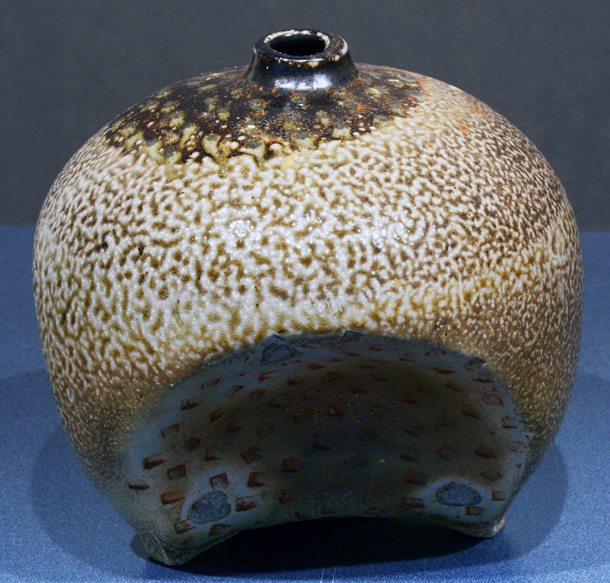 crawl glaze, ceramic, earthenware, dark, fire, salt, brown, earthy