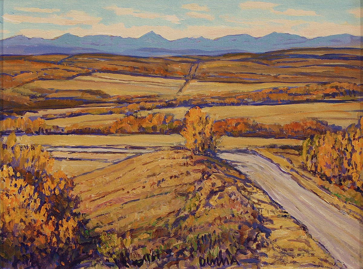 prairies, foothills, mountains, Alberta, Calgary artist, fall