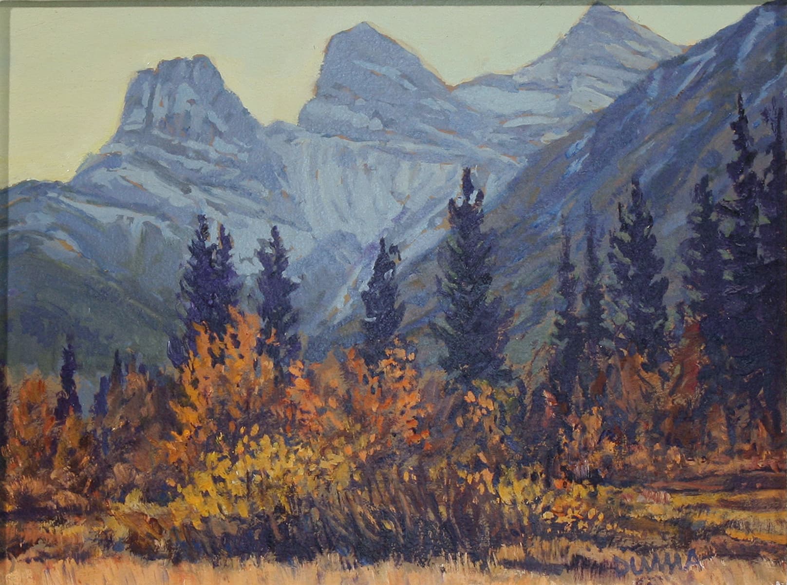 Alberta landscape, clouds, Calgary artist, three sisters, Canmore