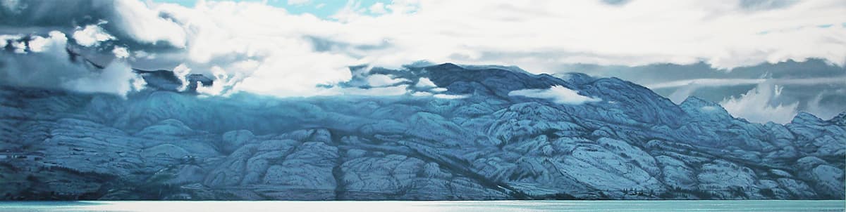 Kelowna, realism, Calgary, artist residency, winter scene, light, landscape, cloudy, panorama, cloud-scape, illuminate