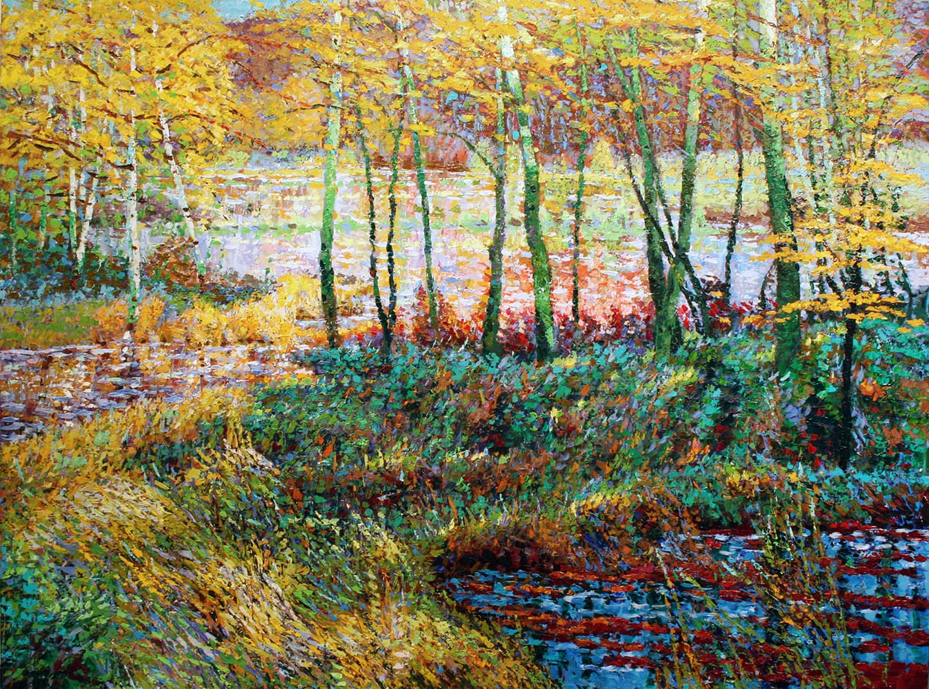 forest, fall, autumn color