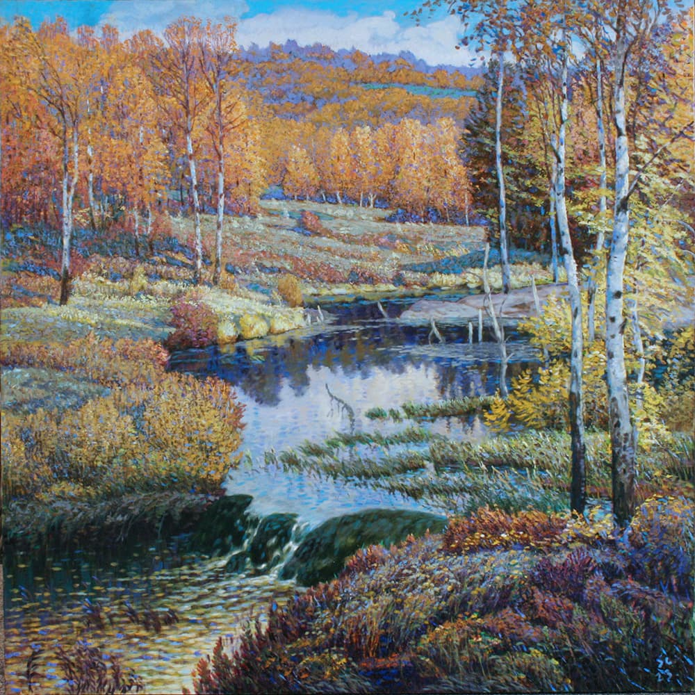 Ontario, Impressionism, Szechuan, landscape, vivid, marsh, River, flow