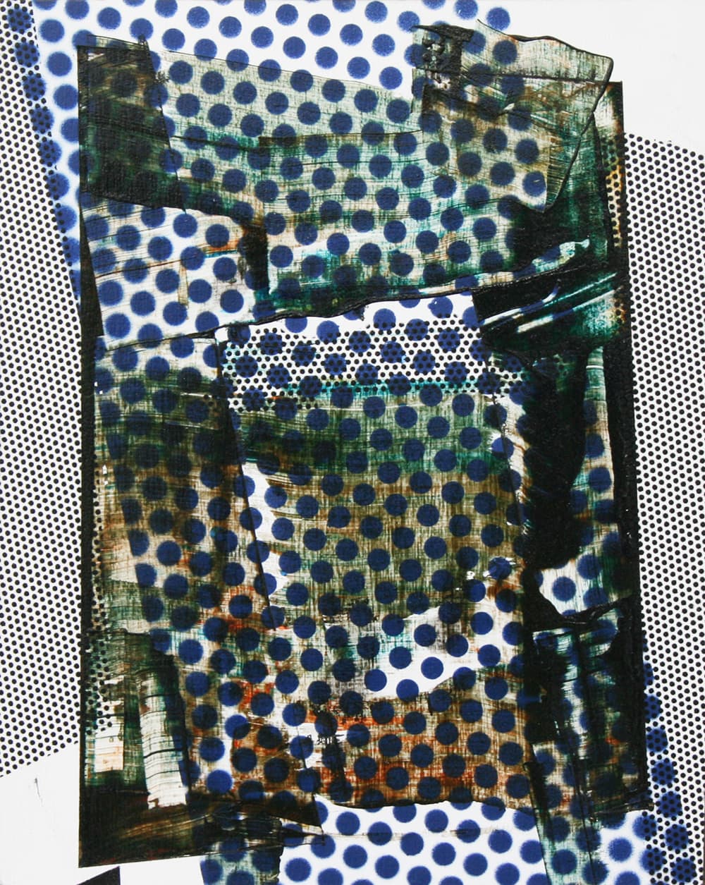 abstraction, layers, black and white, forms, dark, Riopelle, collage, movement, Mylar, translucent, Canadian, film, repetitive, screen, blue, pop art