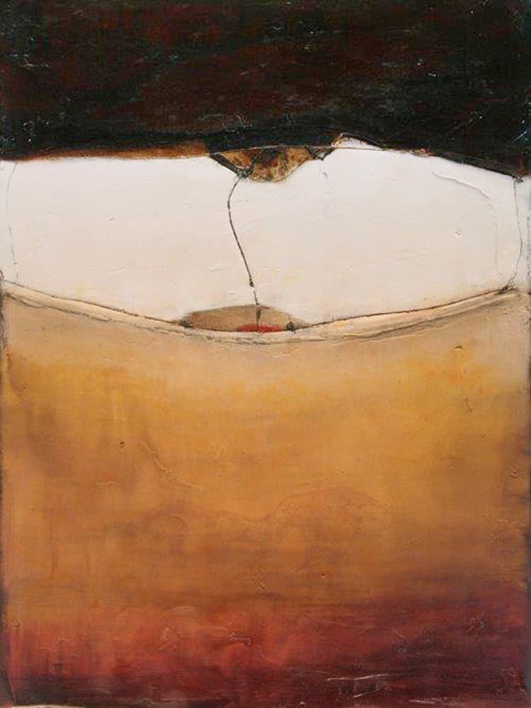 plaster, marble dust, sand, mixed media, abstract, Fez, Morocco, acrylic, earthy, red