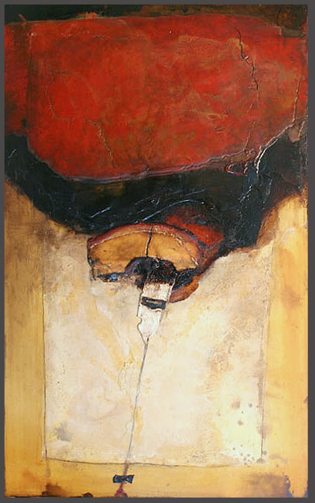 plaster, marble dust, sand, mixed media, abstract, Fez, Morocco, acrylic, earthy, red