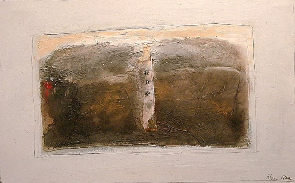 mixed media, abstract, Fez, Morocco, acrylic, earthy, red, ink, paperwork