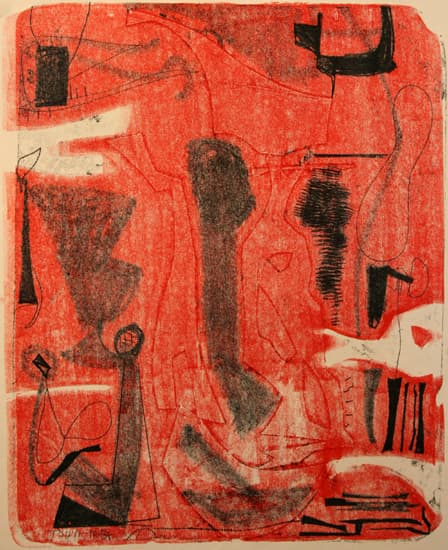 Action expressionism, Ontario artist, abstraction, Venice Bienanale, Toronto, Painters eleven, love, strong, red, SAP