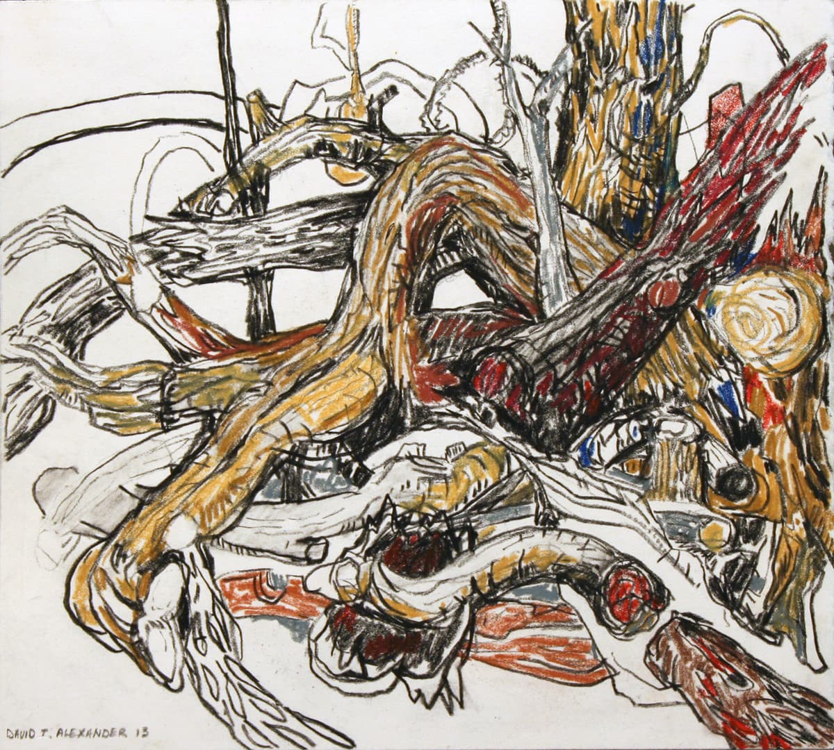 depth, impressionistic, British Columbia, Saskatchewan, landscape, drawing, impressionism, complimentary, Okanagan, perspective, calm, multi-colored, scene, coloured pencil, mess, sketch, roots, octopus