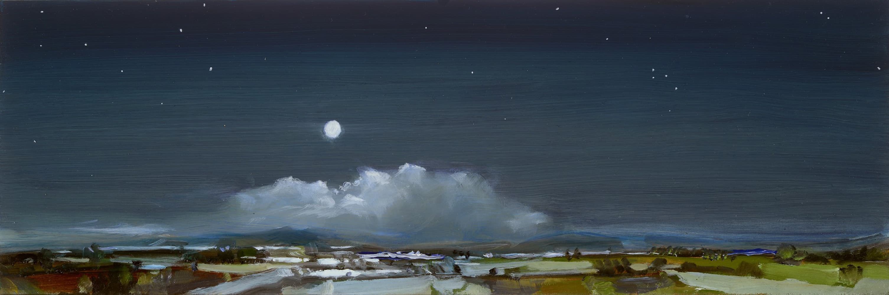 dramatic, landscape, painterly, bold, oil, landscape, stark, abstraction, Ontario, United Kingdom, bold, dark skies, winter, moon, stars