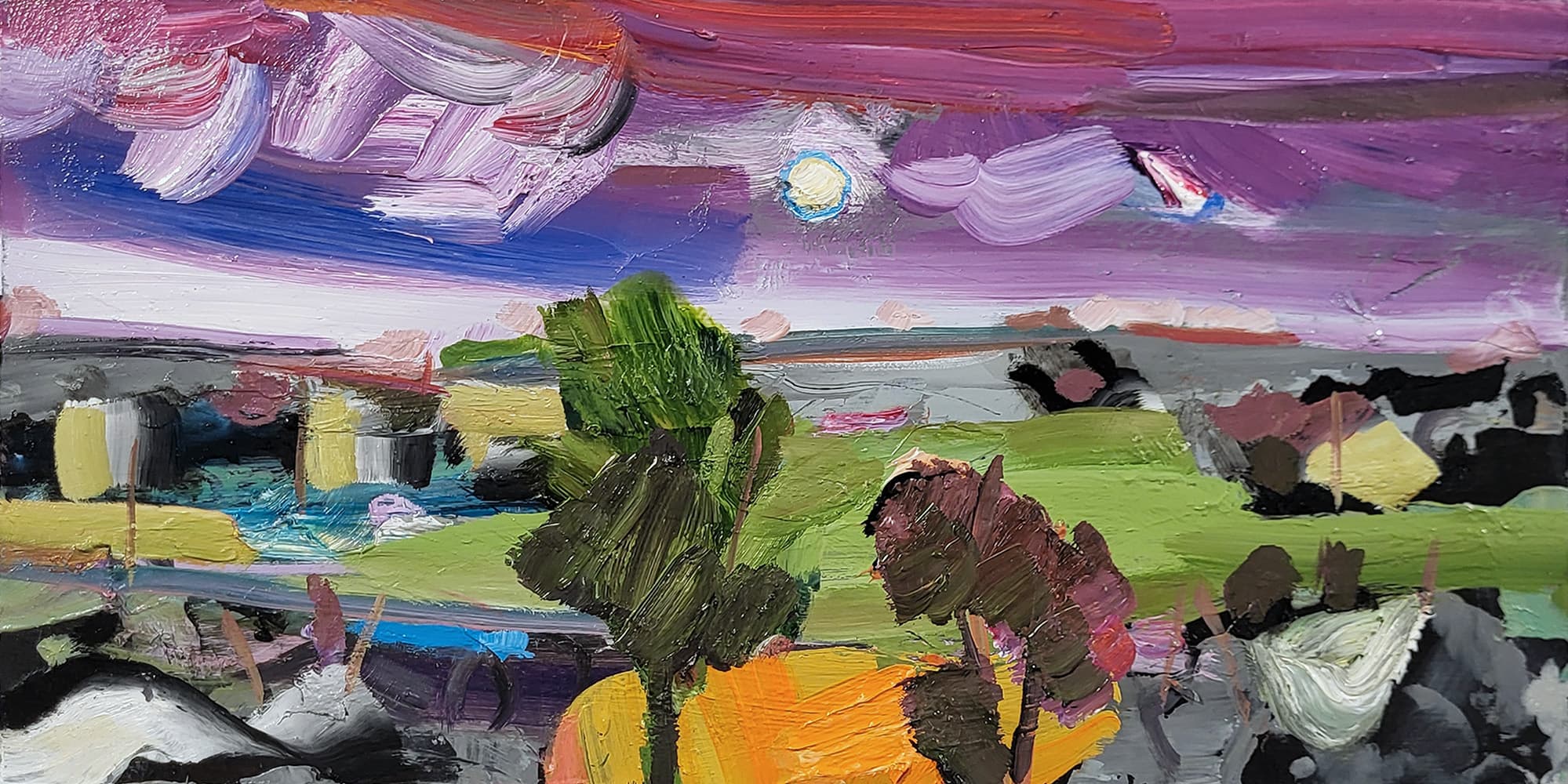 Landscape, abstracted, Ontario artist, bold brush strokes