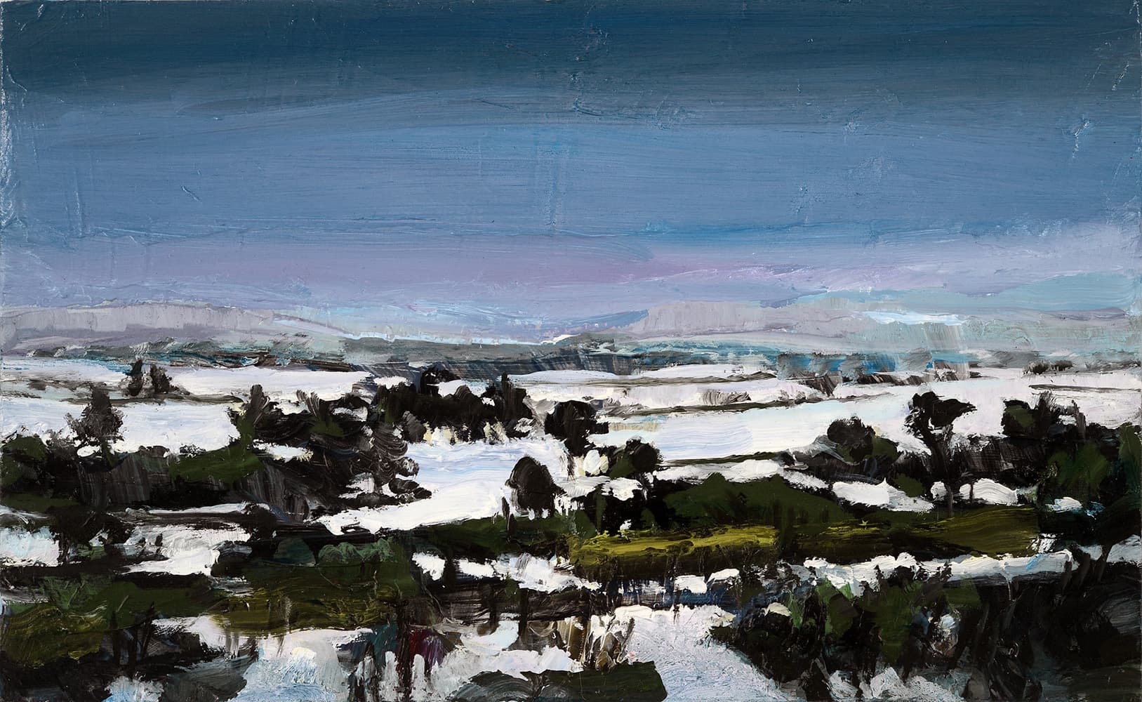 oil, landscape, bushes, abstraction, Ontario, brush, bush, texture
