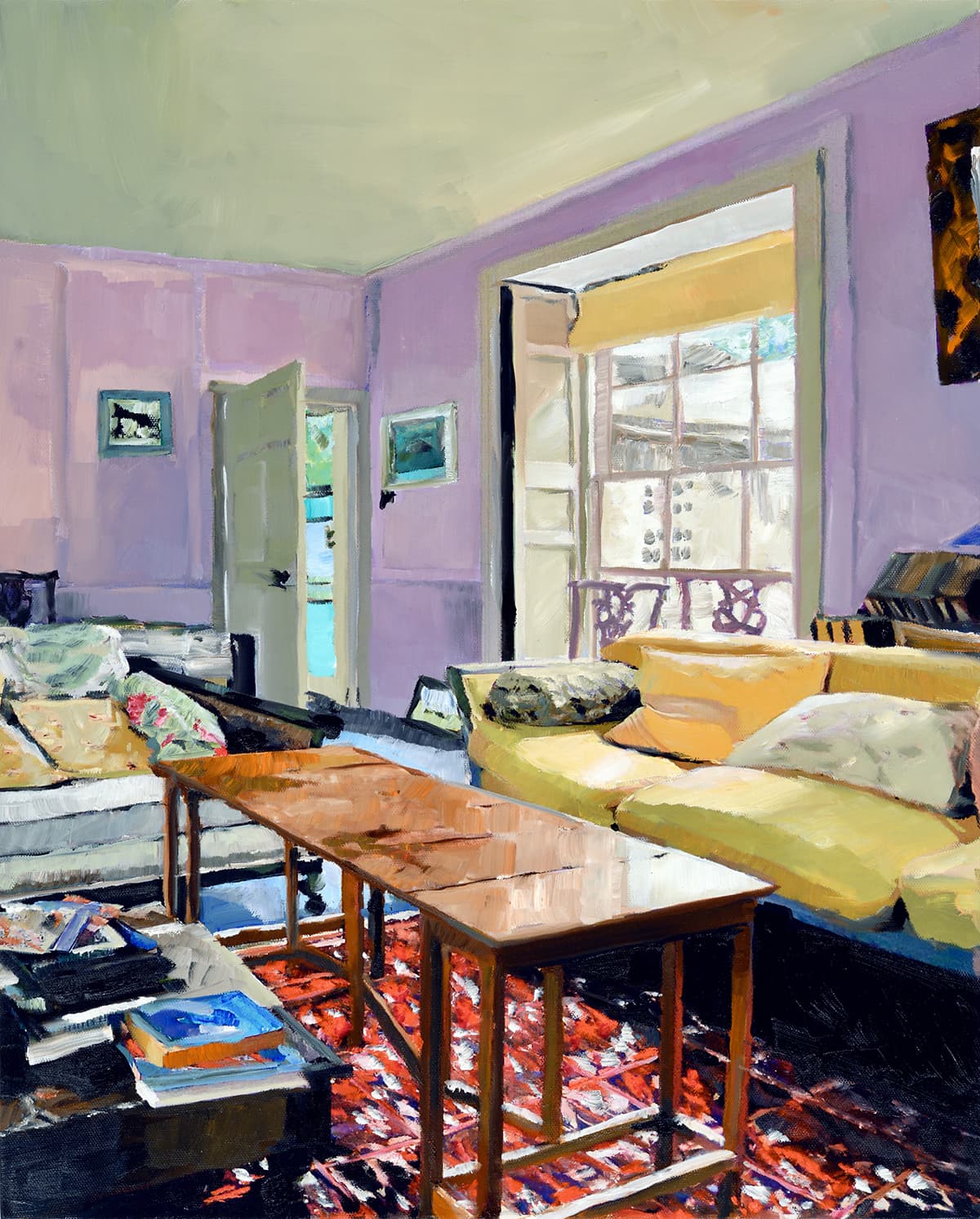 Interior, abstracted, Ontario artist, lamp