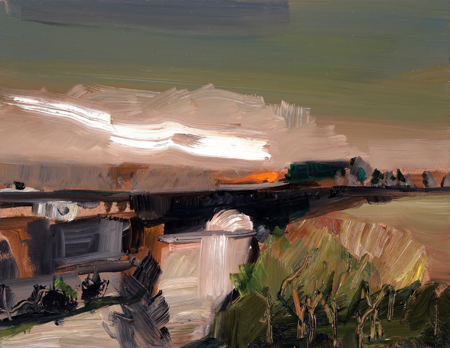 Landscape, abstracted, Ontario artist, bold brush strokes