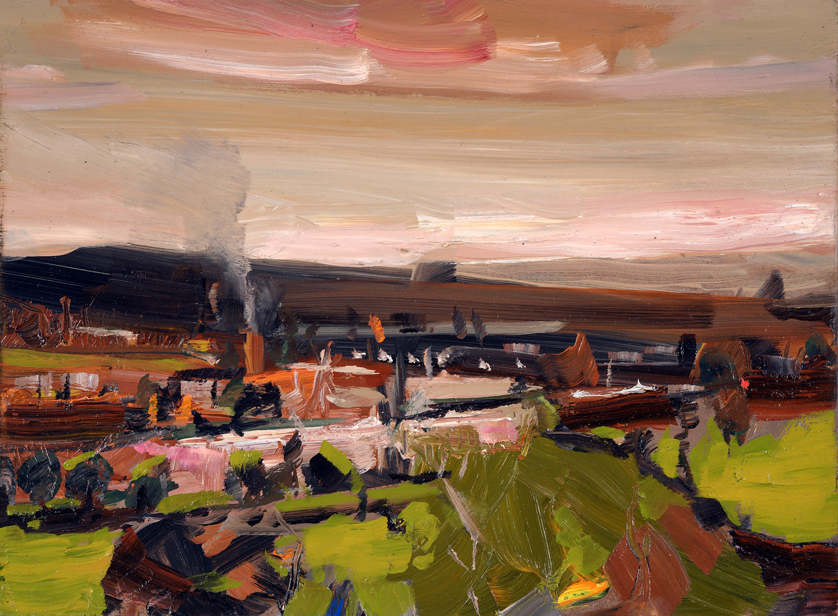 Landscape, abstracted, Ontario artist, bold brush strokes