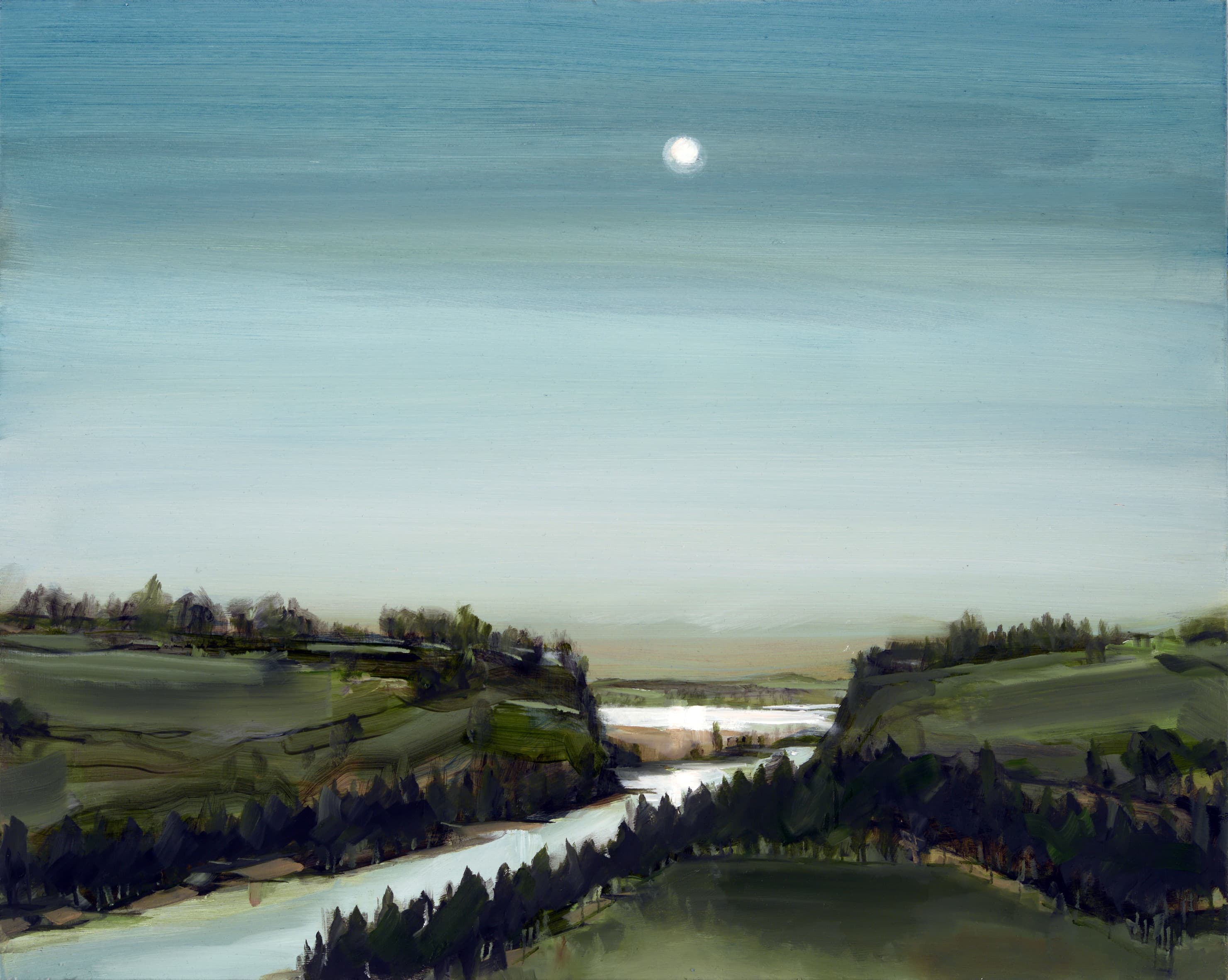 nocturne, dramatic, landscape, painterly, bold, oil, landscape, stark, abstraction, Ontario, United Kingdom, bold, dark skies, winter