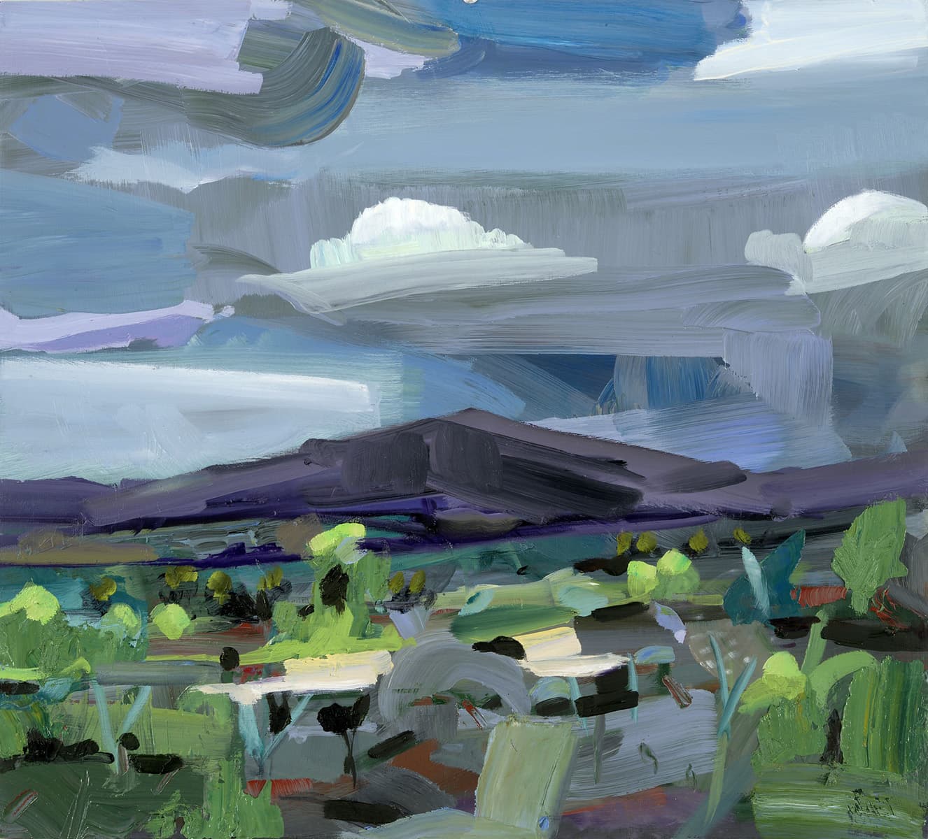 Landscape, abstracted, Ontario artist, bold brush strokes