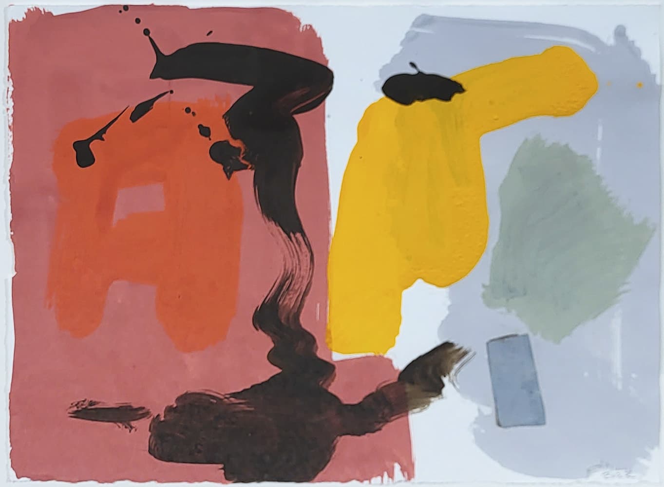 pastel, family, round, flower, watercolour, mixed media, minimal, division, blue, yellow, red