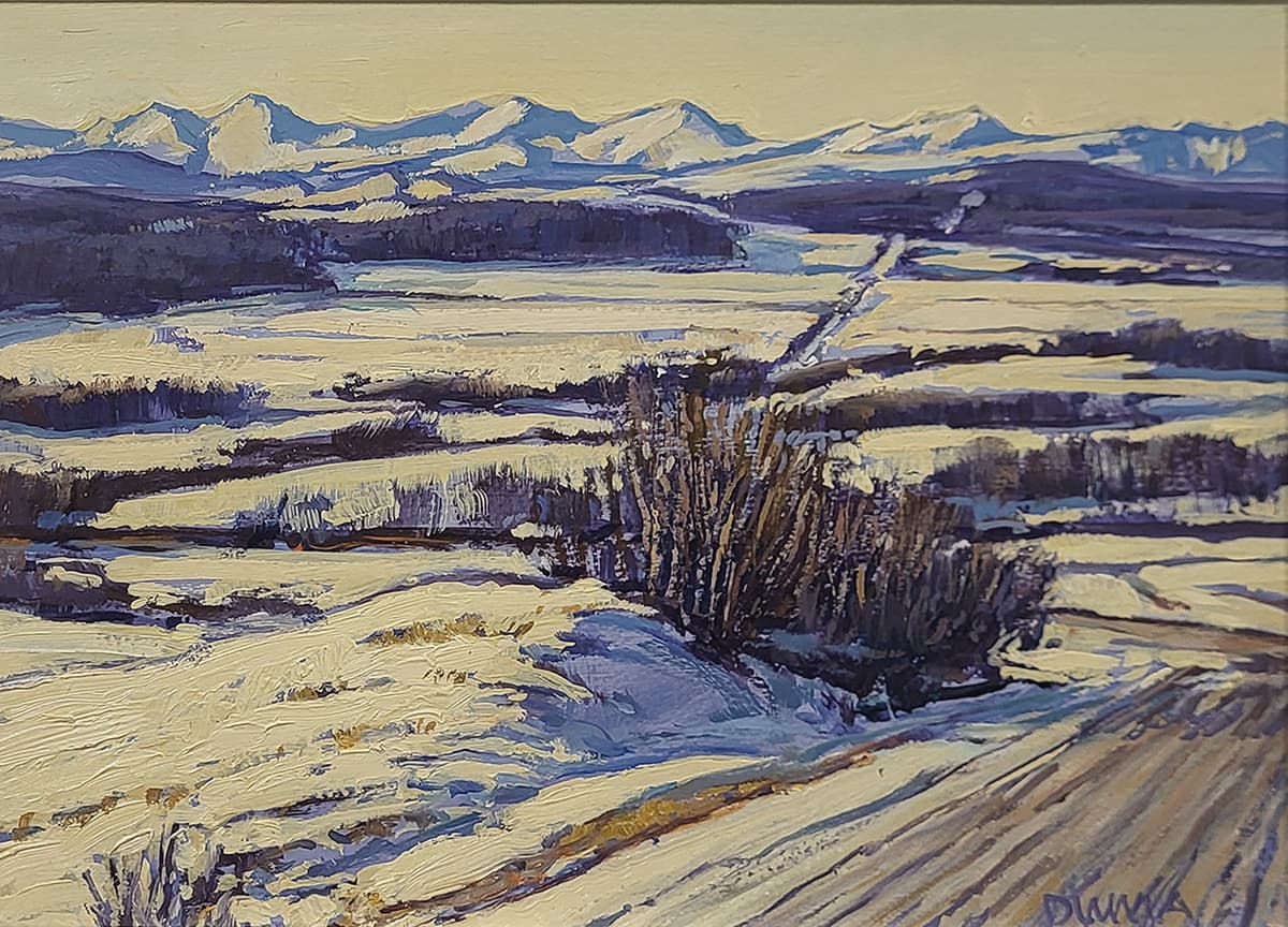 landscape, Alberta winter, foothills, Leighton centre, Priddis