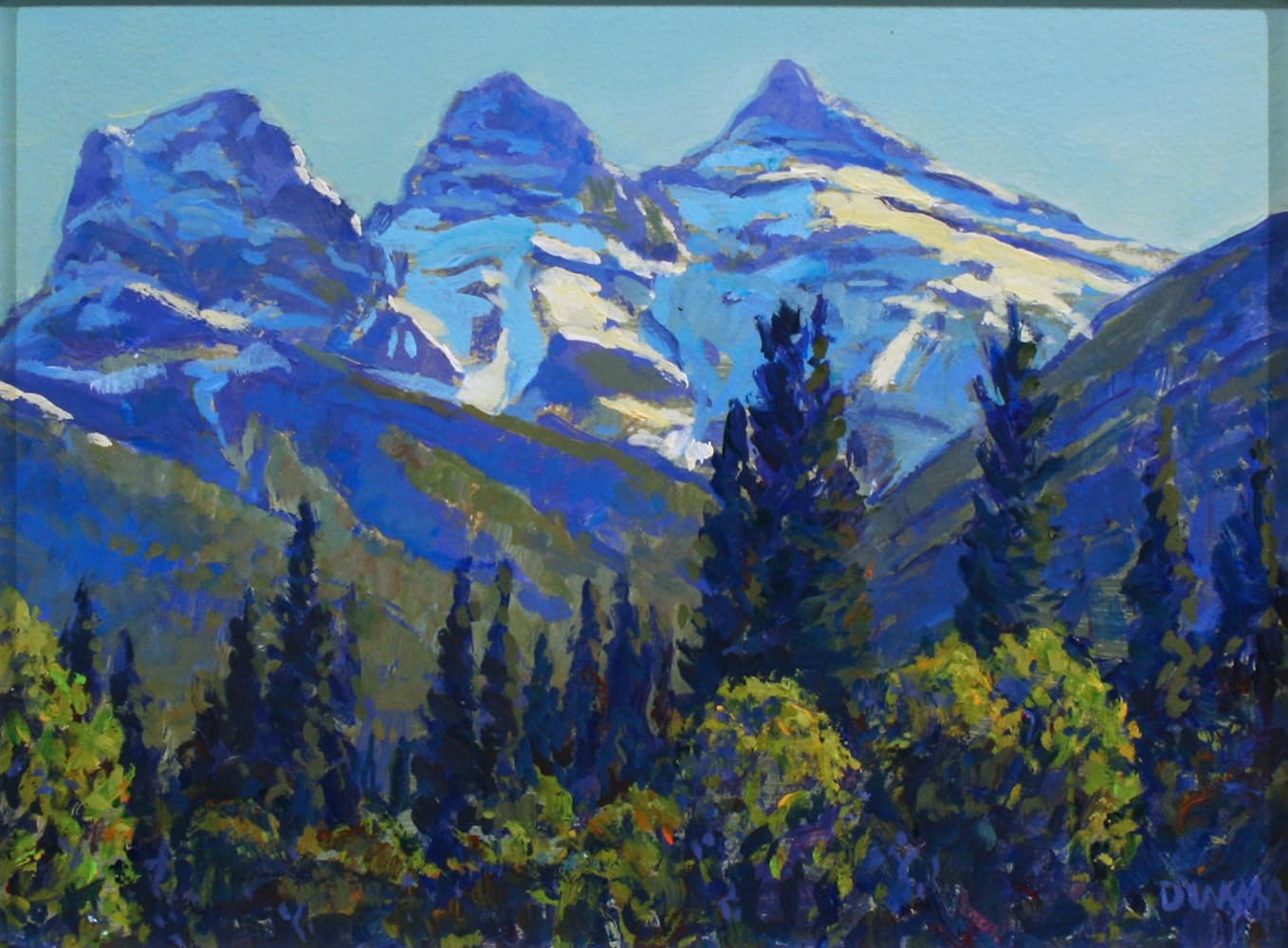 Alberta landscape, Group of Seven, Calgary artist, panorama, Kananaskis, mountains, fall, river, winter, winter light, highway view