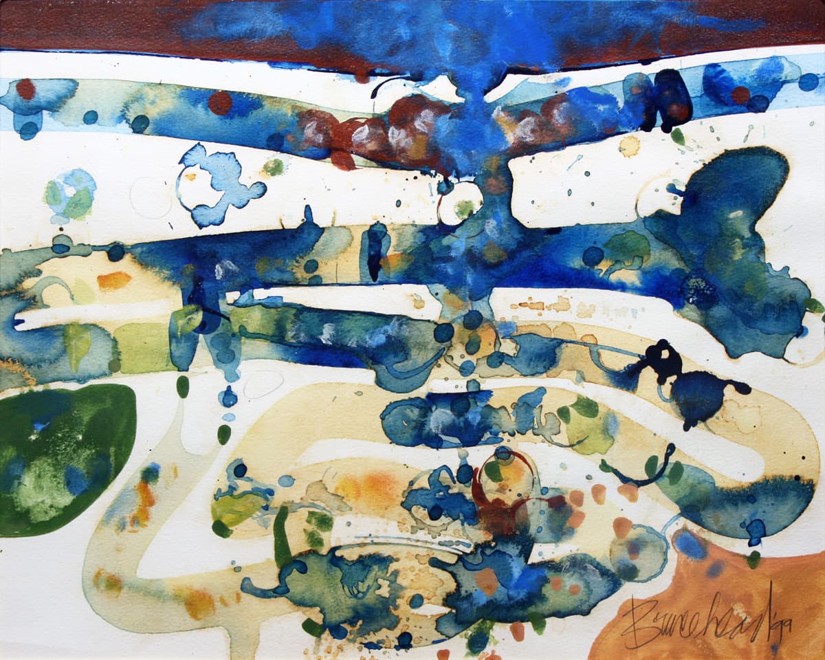 Abstraction, Canadian abstract painter, Rorschach, landscape, bleeding, colour