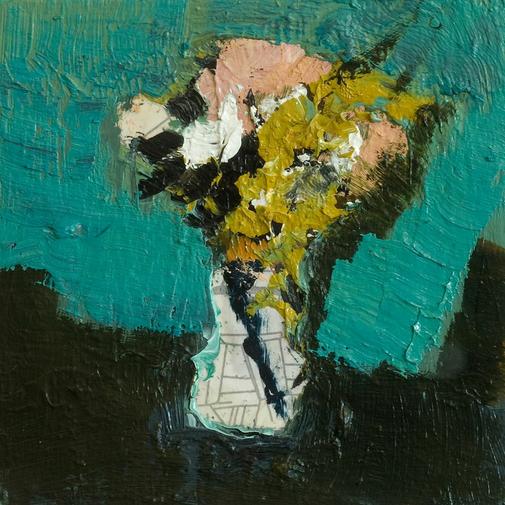 still life, impressionism, Canadian art, oil painting, floral, flowers, figure, figurative, landscape, turquoise, pattern