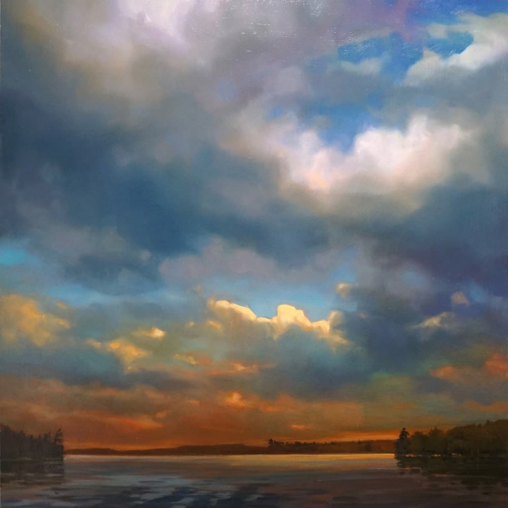 clouds, moody, field, green. oil, oils, Alberta, prairie, Ontario, orange haze