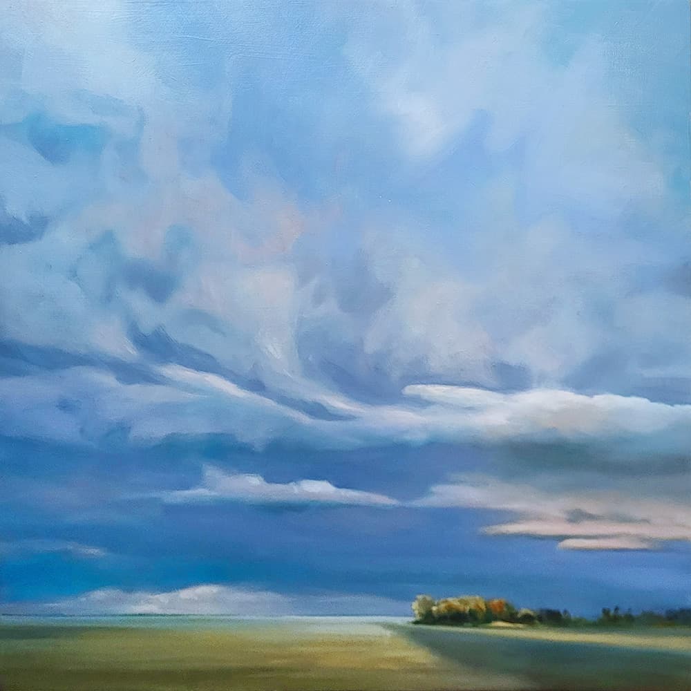 clouds, moody, field, green. oil, oils, Alberta, prairie, Ontario