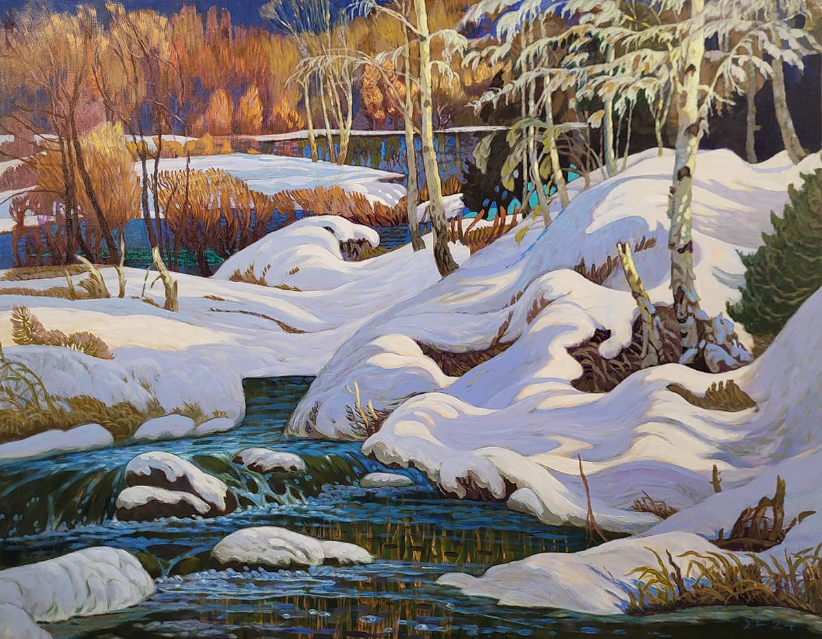 Ontario, Impressionism, Szechuan, landscape, vivid, marsh, River, flow