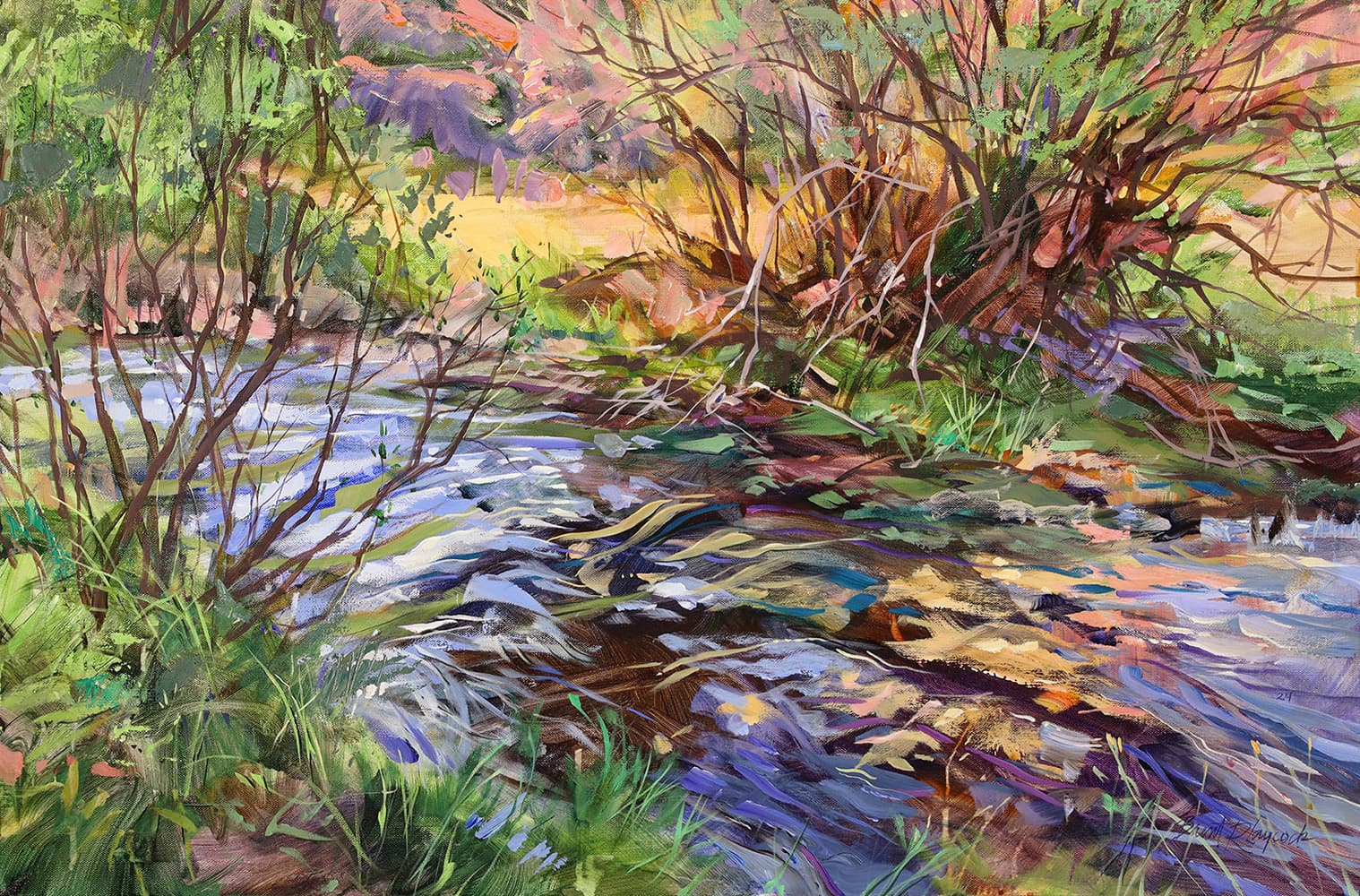 pastel colors, mountain, river, rocky mountains, landscape, moving, Banff