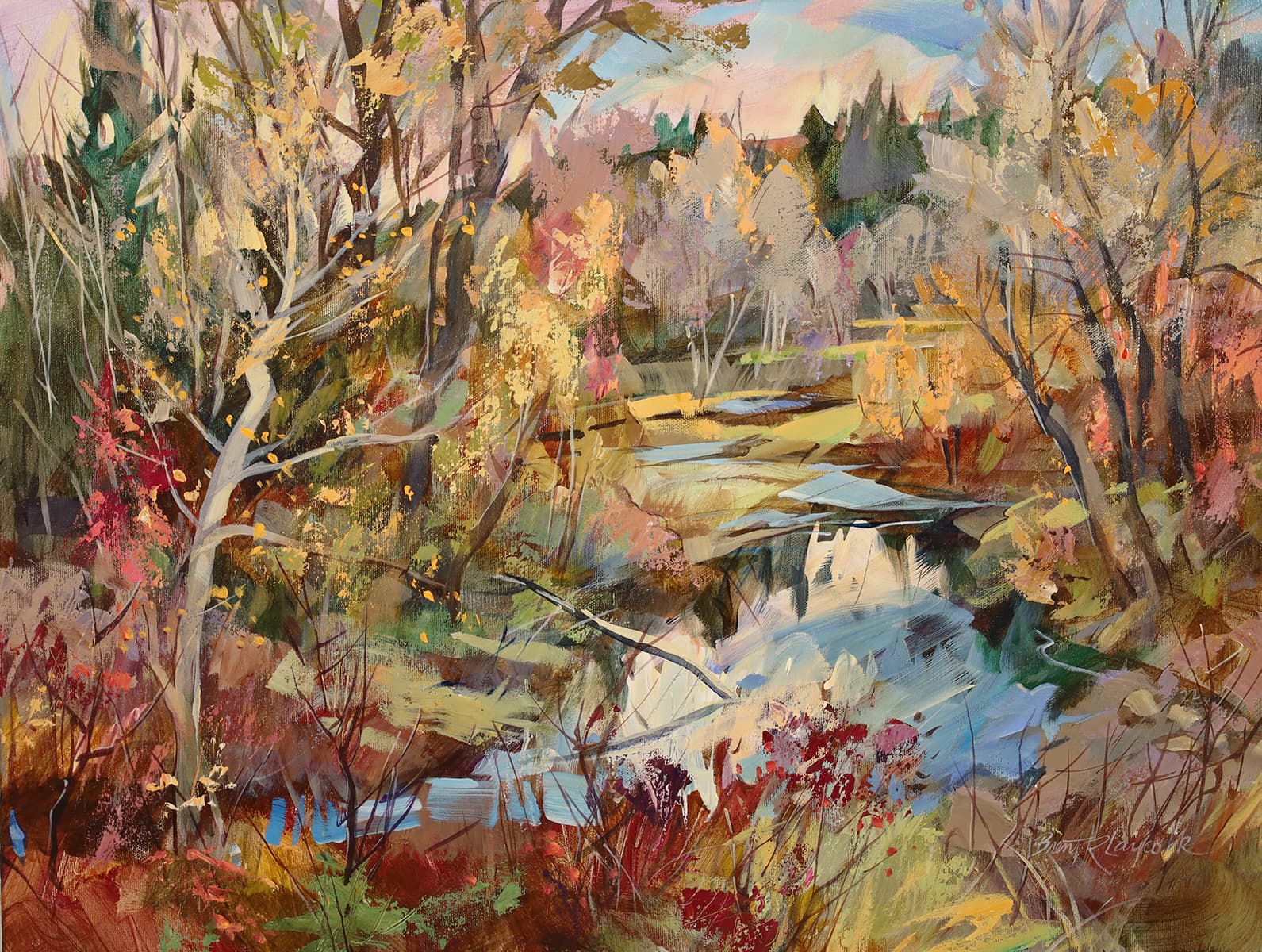 quiet pool, hidden find, painterly landscape, Alberta