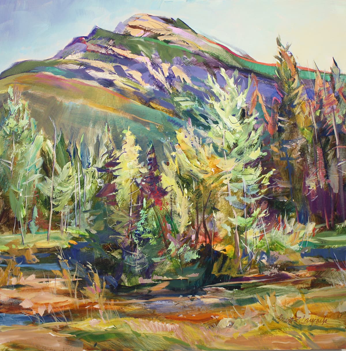 Waterton, book, spring mountain, trees, bog