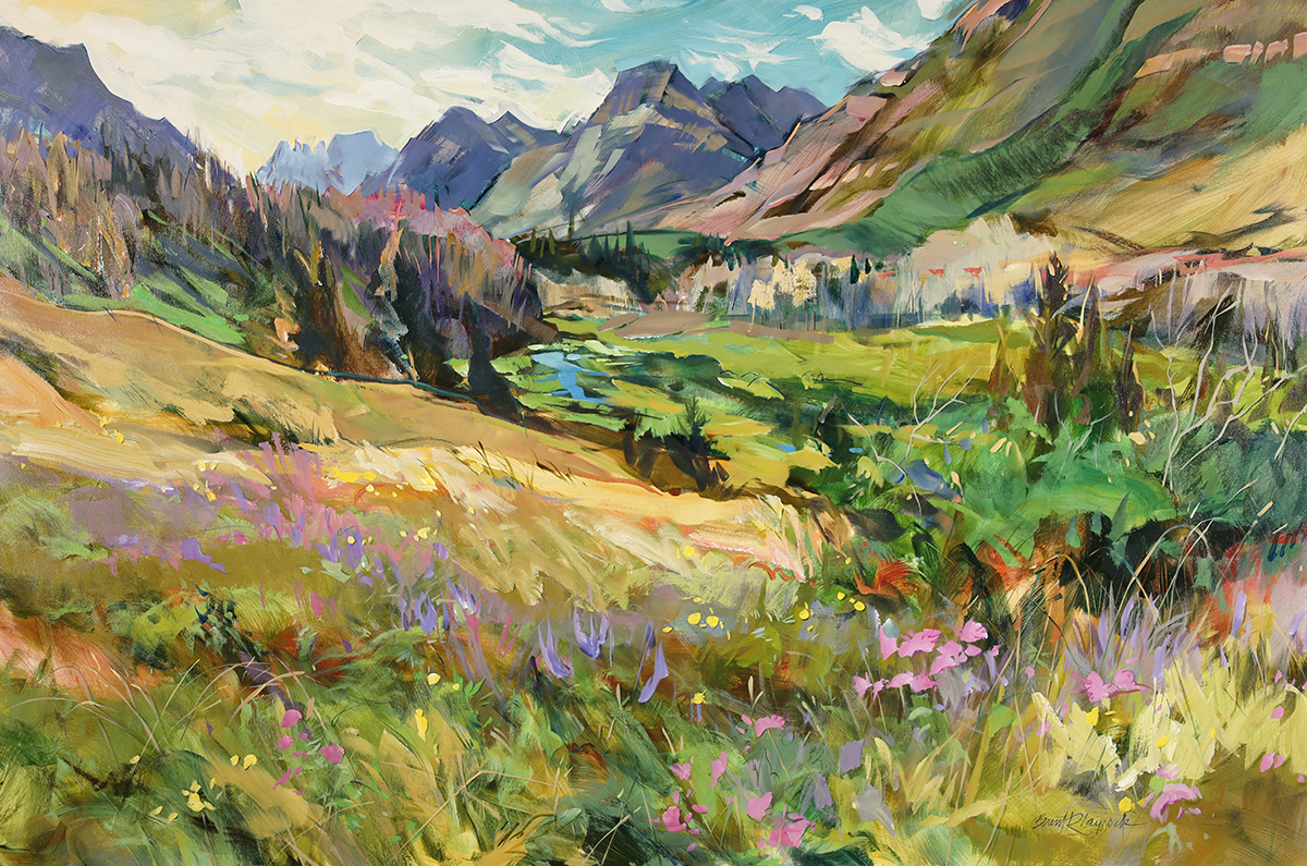 brush, painterly, untouched, back country, mountains