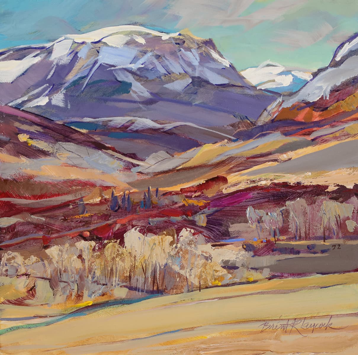 farm fields, foothills, base of rockies, changing season