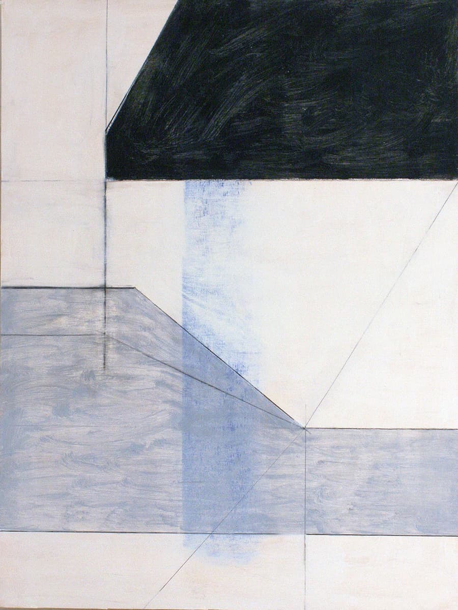 angular, abstract, negative space, expressionism, movement, grey tones, triangles