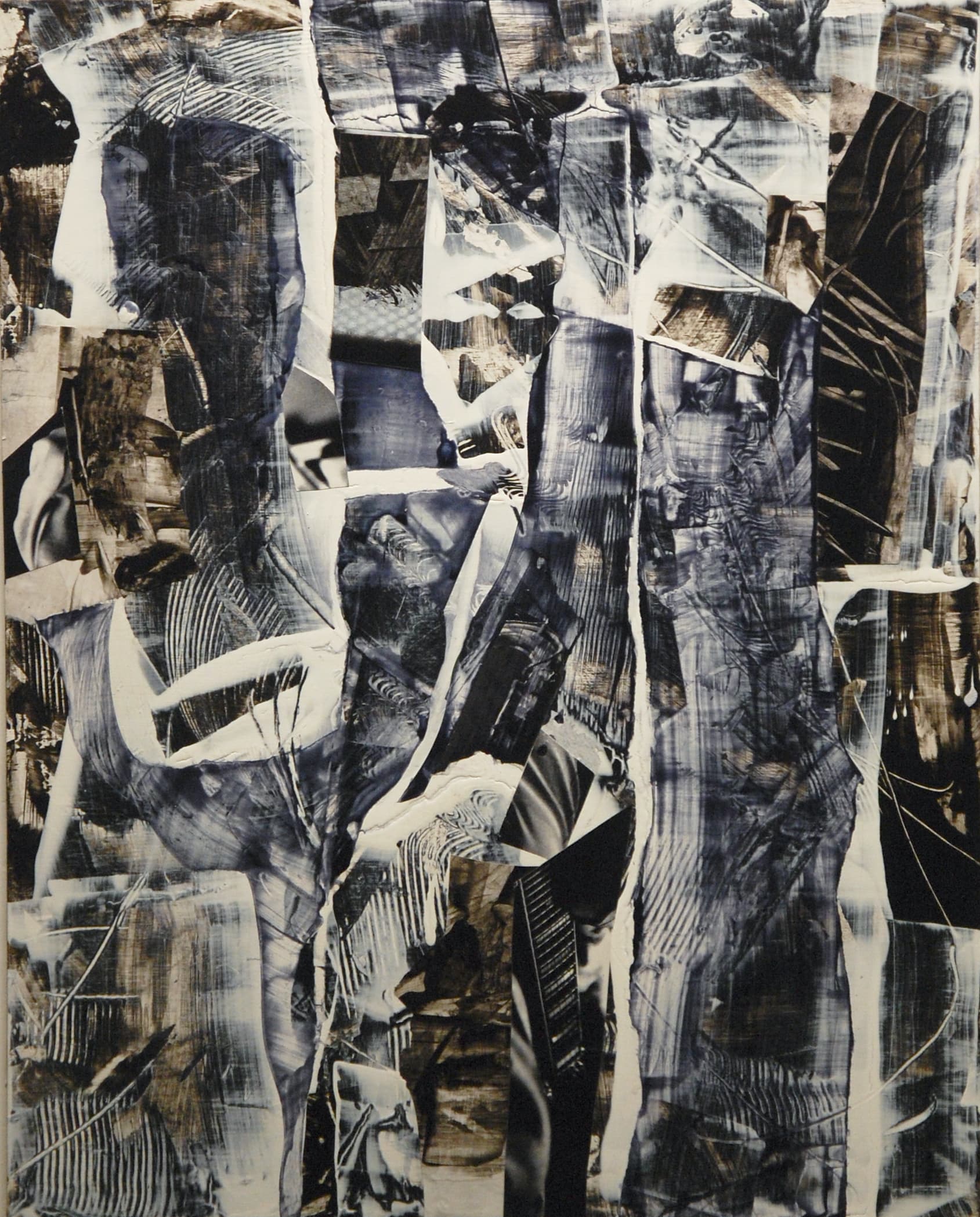 abstraction, layers, black and white, forms, dark, Riopelle, collage, movement, resist