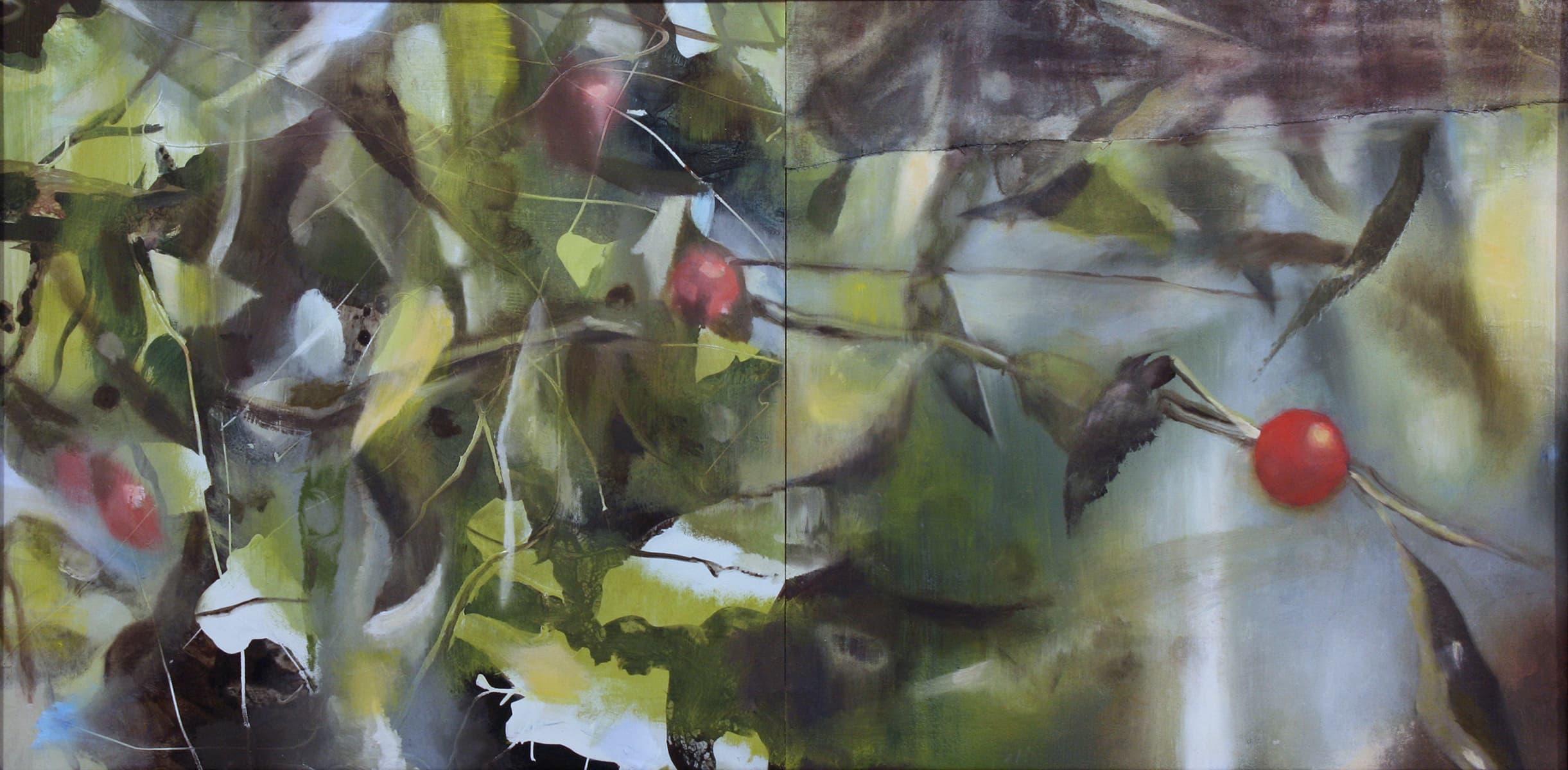 ethereal, dream-like, fantasy, landscape, floral, peonies, garden, collage, abstraction, gardening, inspiration, trees, cherries, yard