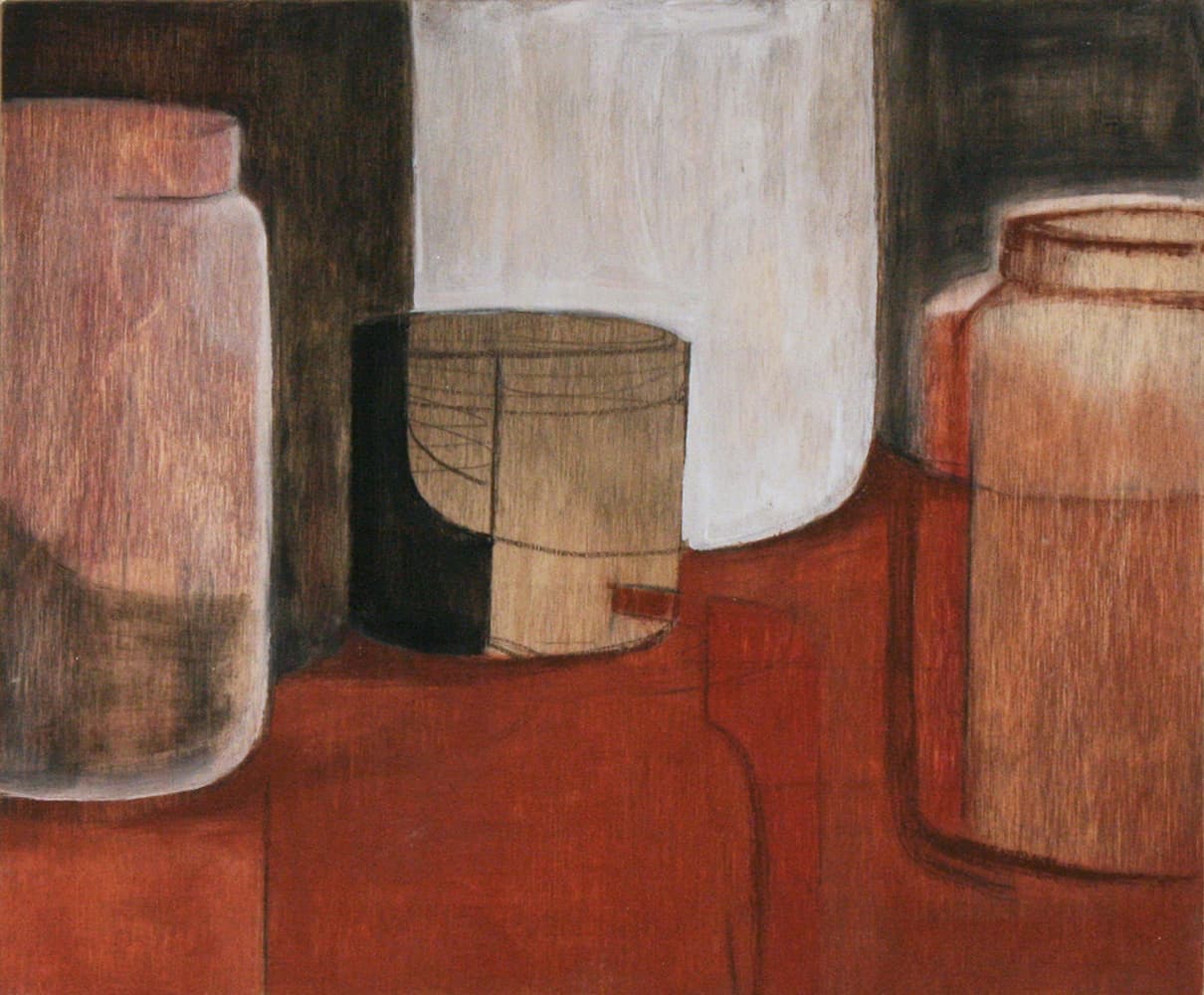 angular, abstract, yellow, pink, flesh-tones, expressionism