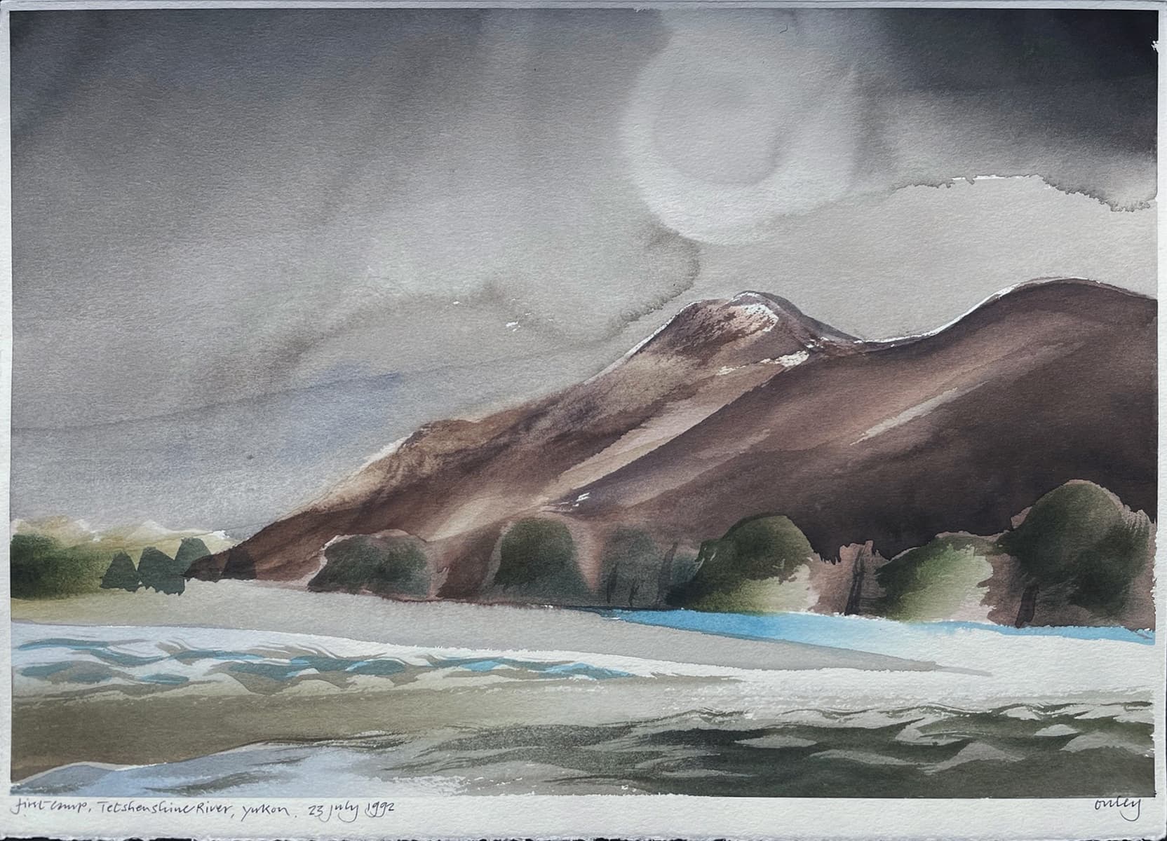 north, water, ruggid, watercolor, shoreline