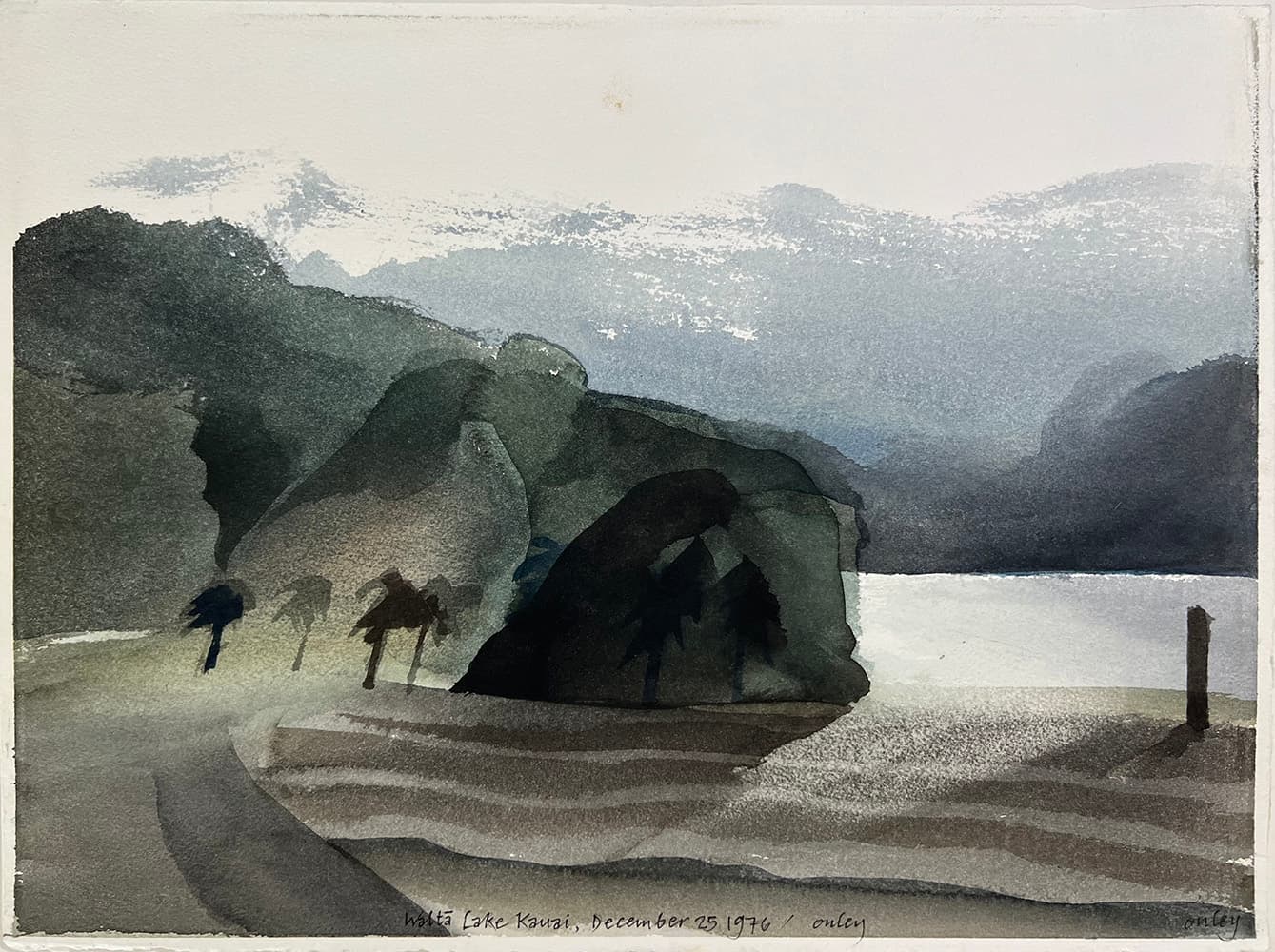 rocks, watercolour, British Columbia, Isle of Man, Canadian, islands, coastal, trees, inlet, water, solitude, Plein Air, Hawaii