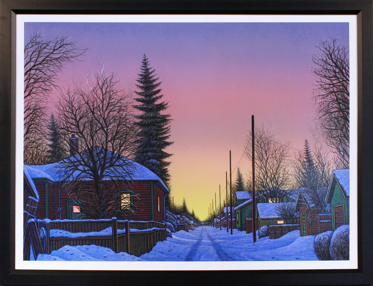 alley way, glowing light, Regina, light, evening