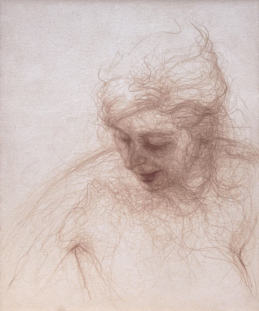 drawing, mark-making, figure, life drawing, Calgary, blind line drawing, downward gaze, nude