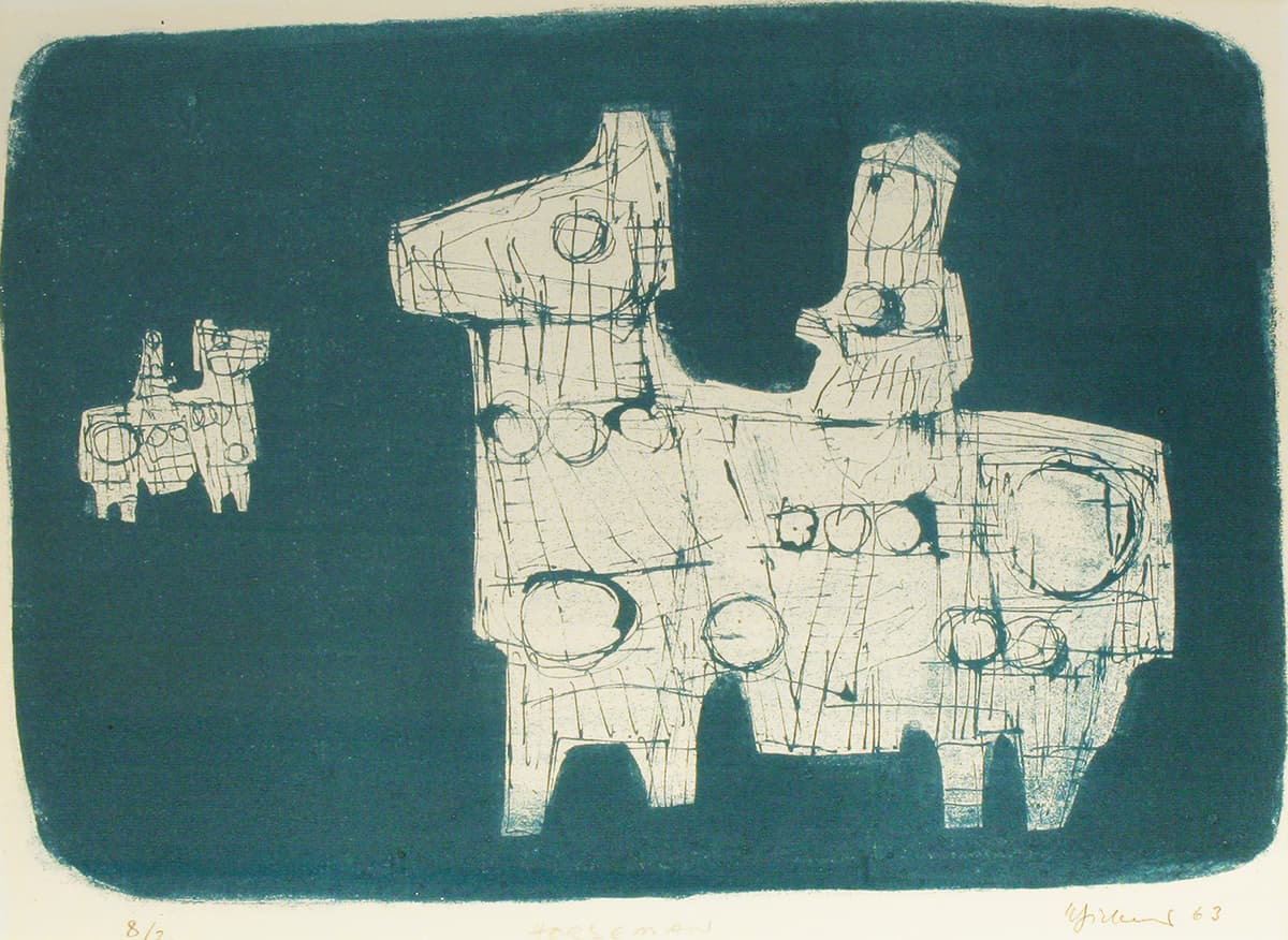 German, Expressionism, Horse Man, Teal Woman