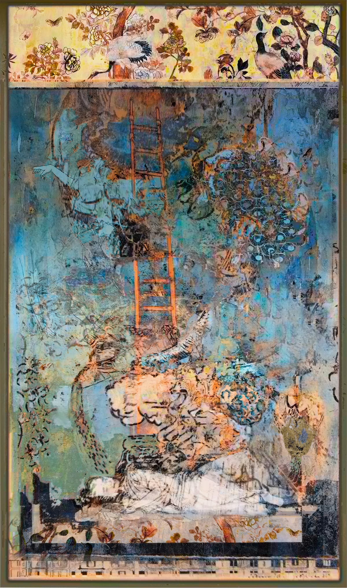 abstraction, mixed media, work on paper, artwork, Canadian artist