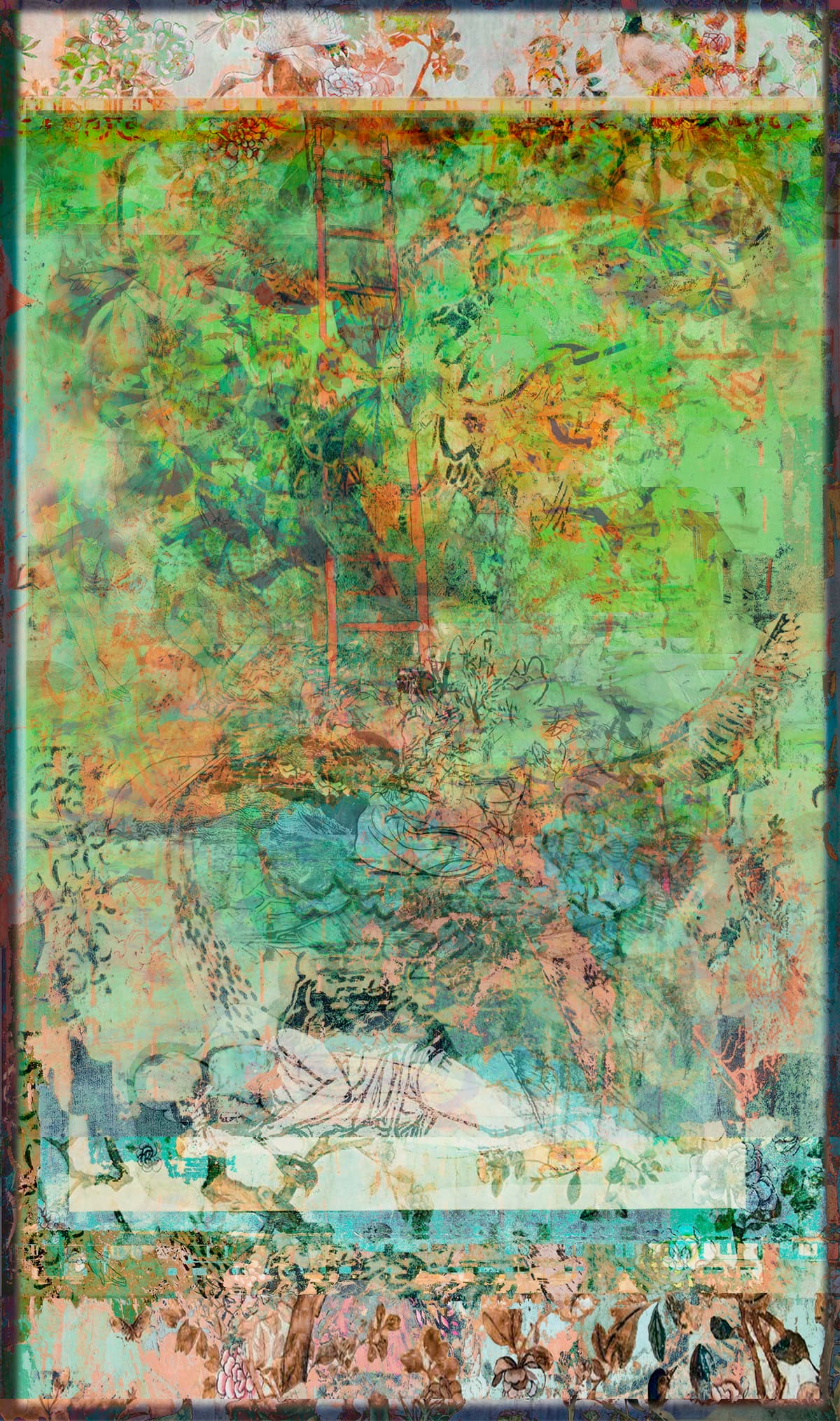 abstraction, mixed media, work on paper, artwork, Canadian artist